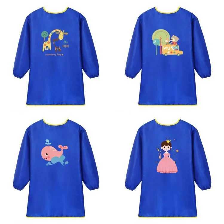 Bibs Burp Cloths Kids Waterproof Long Sleeve Apron Children Painting Drawing Art Aprons Smock Bib Learning Education Interesting Painting ApronL4812