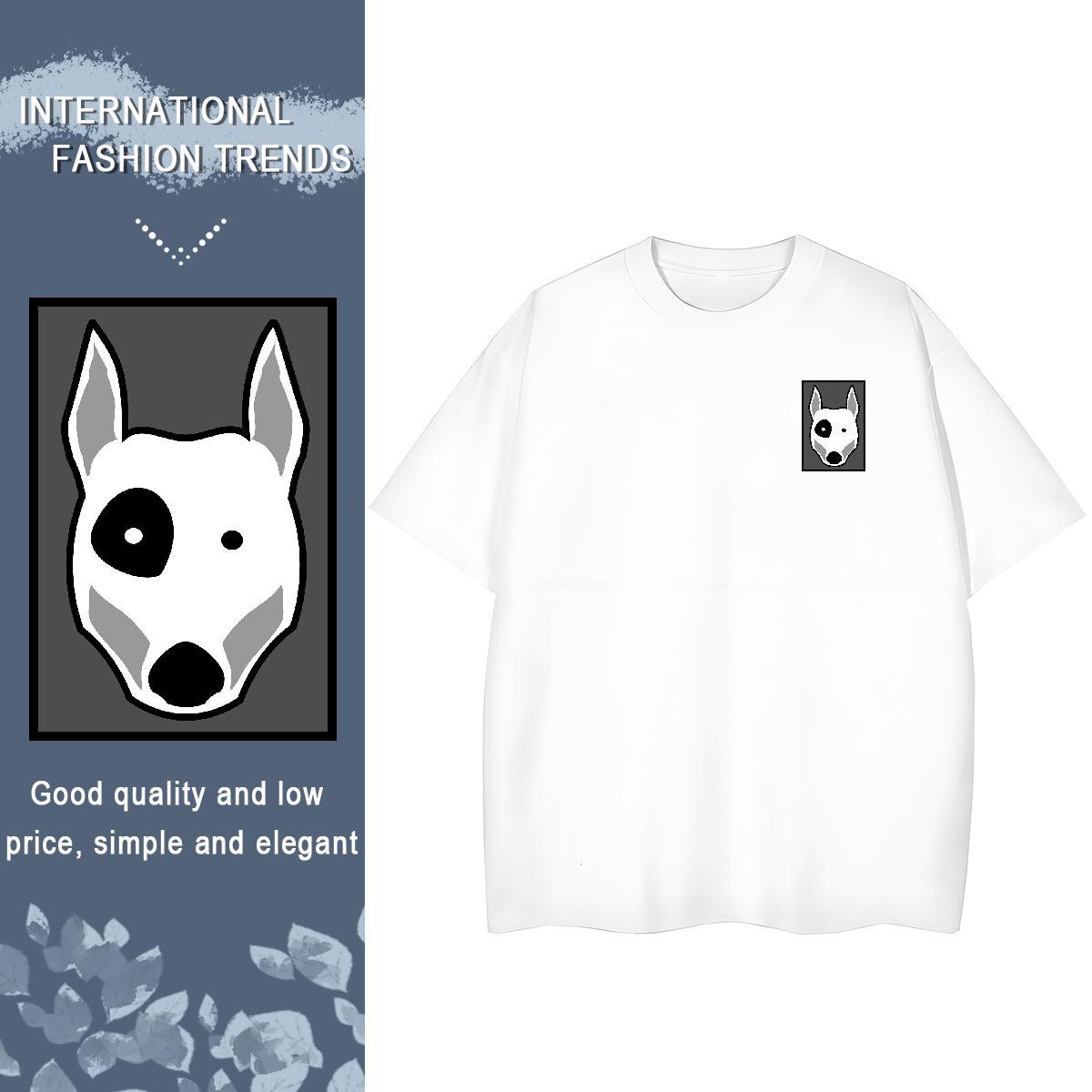 T Shirts Men 230g Pure Cotton Dog Casual Daily Wear Short Sleeve O-Neck Customized Print Men Tops Tees Classic Designer Polos