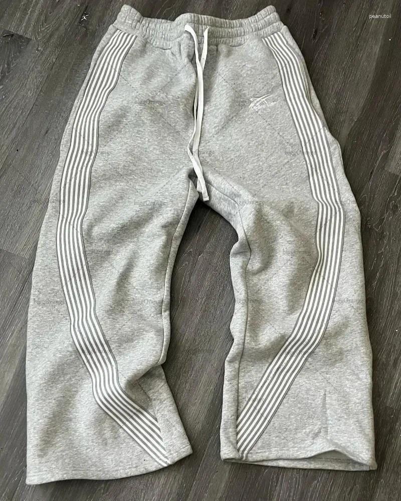 Men's Pants Y2K Fashion Simple Striped Straight Casual Men And Women Retro Streetwear Hip-hop Korean Street Couple Loose Sweatpants Z260315