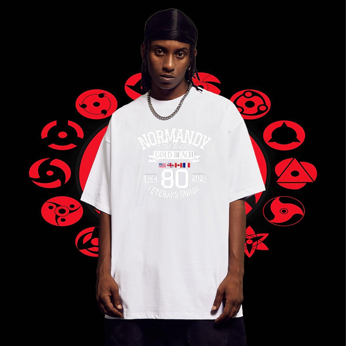 Soft Tshirts Summer Casual 230g Pure Cotton Anime Short Sleeve O-Neck letter Man T Shirts Fashion Casual Tops Shirt