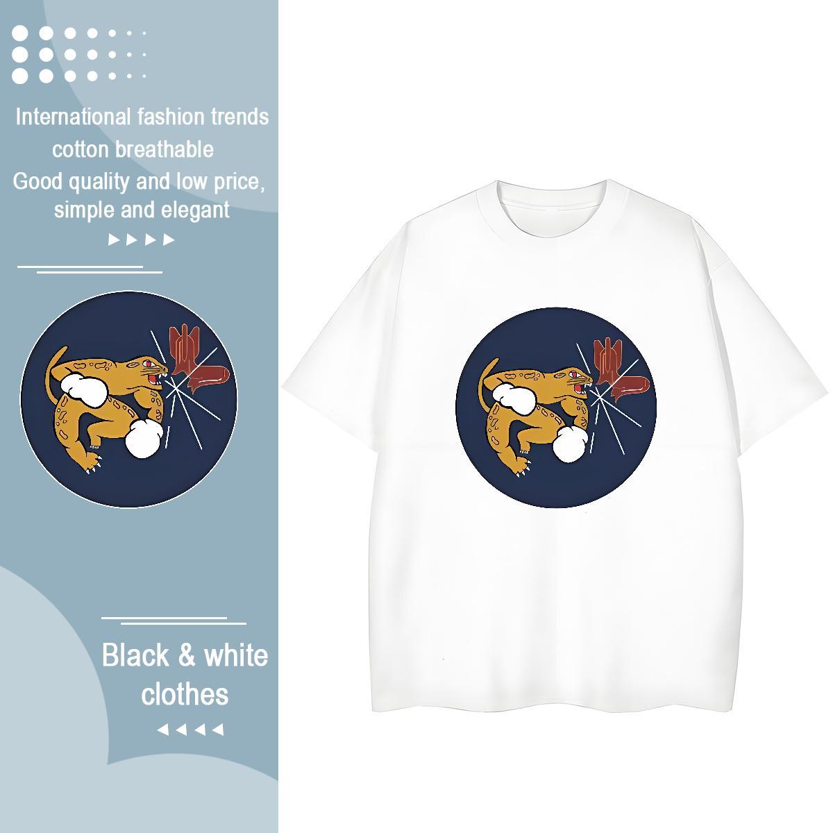 High Quality Man T Shirts ferocity Short Sleeve Soft Beach Customized 100% Cotton 230g Men Tees New Clothes