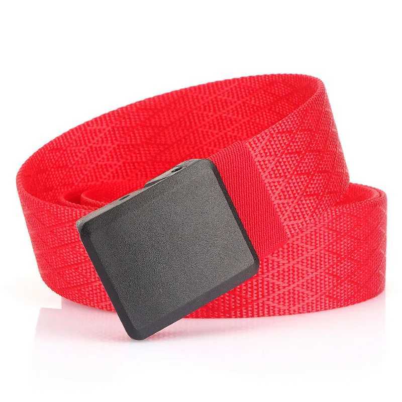 Mens and womens military nylon adjustable belt mens outdoor travel tactical belt with plastic buckle pants design belt W240807