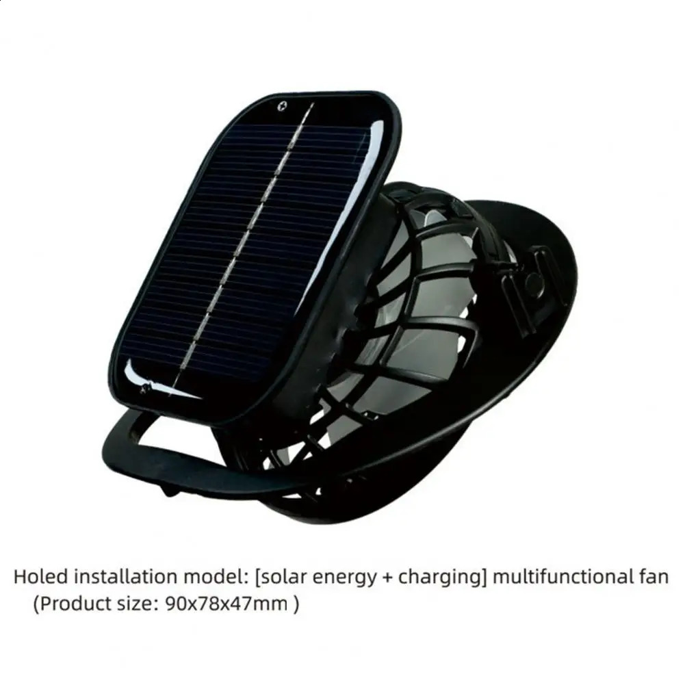 Mens Fishermans Hat with Solar Fan Front Cover Large Diameter Hollow Mesh UV Protection Outdoor Fishing Travel 240812