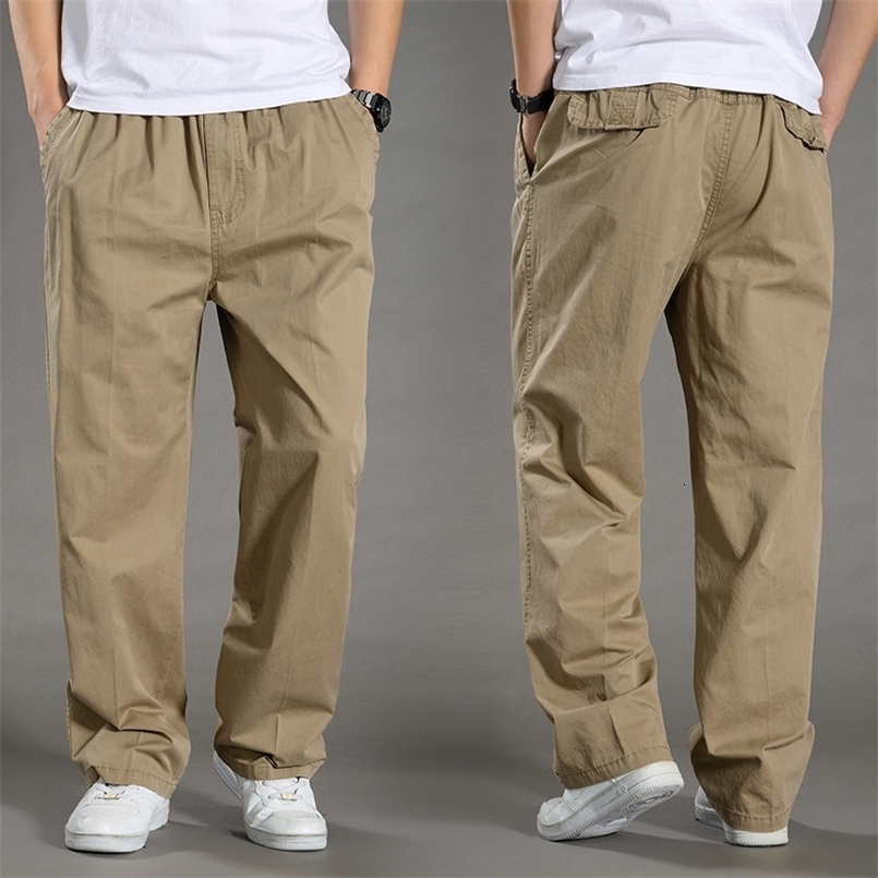 Mens Overalls Cotton Cargo Pants Casual Sports Sweatpants Stretch Waist Work Utility Dungarees Black Gym Jogger Trousers 240812