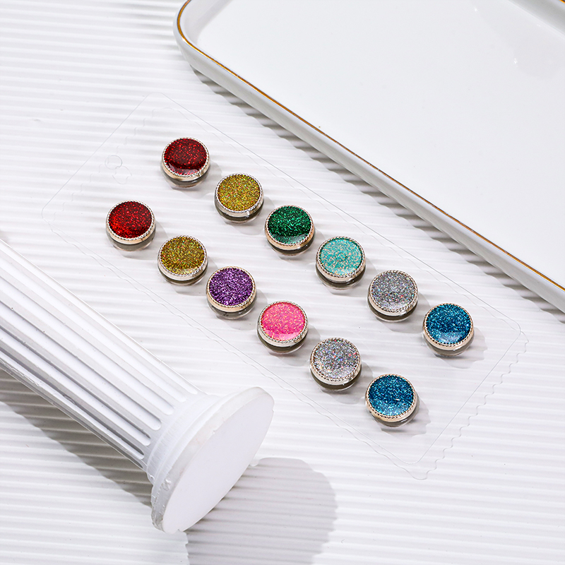 Fashion colored circular strong magnetic buckle scarf shawl buckle brooch pin jewelry