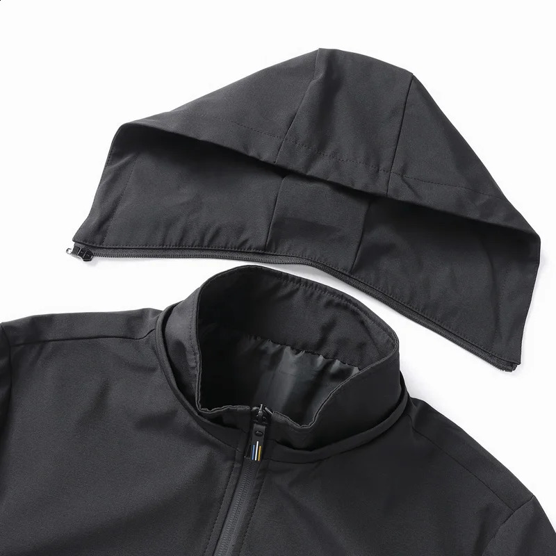 Men Jacket Coats Trench Oversize Hooded Windbreaker Waterproof Plus Size 6XL 7XL 8XL Black Autumn Winter Loose Male Softshell 240812