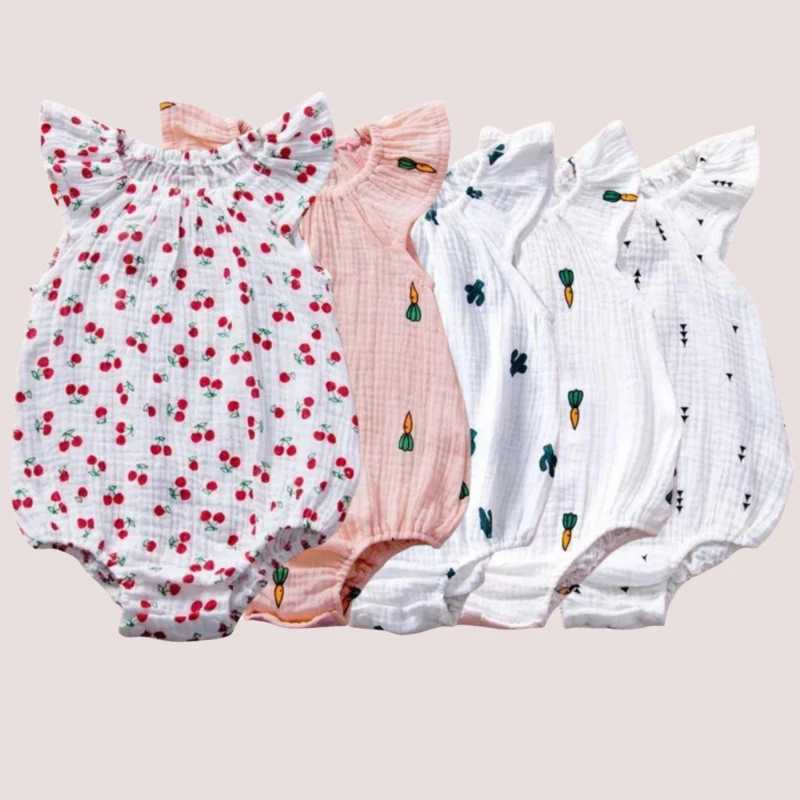 Summer newborn baby jumpsuit fine cotton and linen baby jumpsuit Playsuit jumpsuit fashionable baby clothing W240812