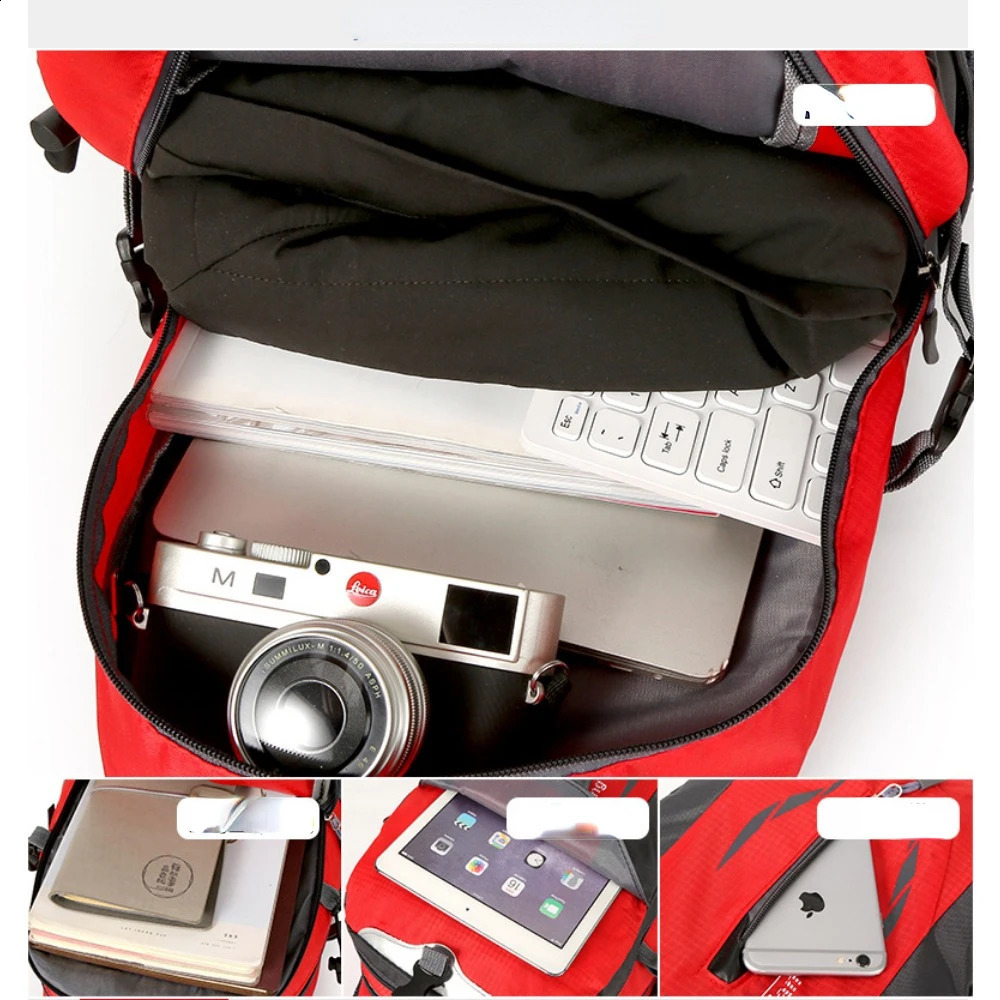 Waterproof hiking bag suitable for both men and women lightweight daily backpack portable camping 240813