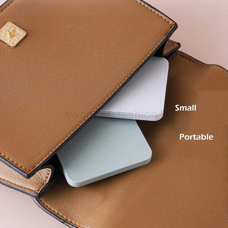 2-face Makeup Mirror Square Portable Cute Girls Gift Hand Mini Mirror Pocket Double-sided Makeup Mirror Compact Multiple ColorsXJ240813