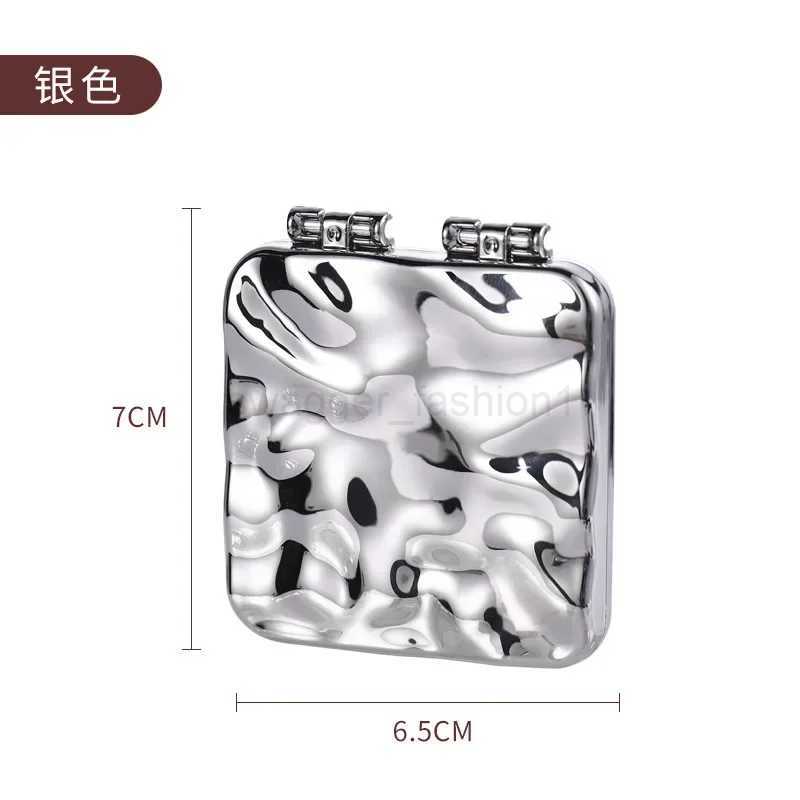 Beauty Salon Handle Mirror Hand-held Make-up Silver Small Mirror Dressing Room European Style Makeup Mirror Skin Management ToolXJ240813