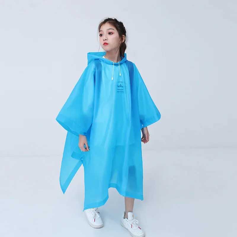 Childrens Raincoat Travel Light Fashion Cloak Raincoat Boys and Girls Student Raincoat Electric Bicycle Raincoat Y240810