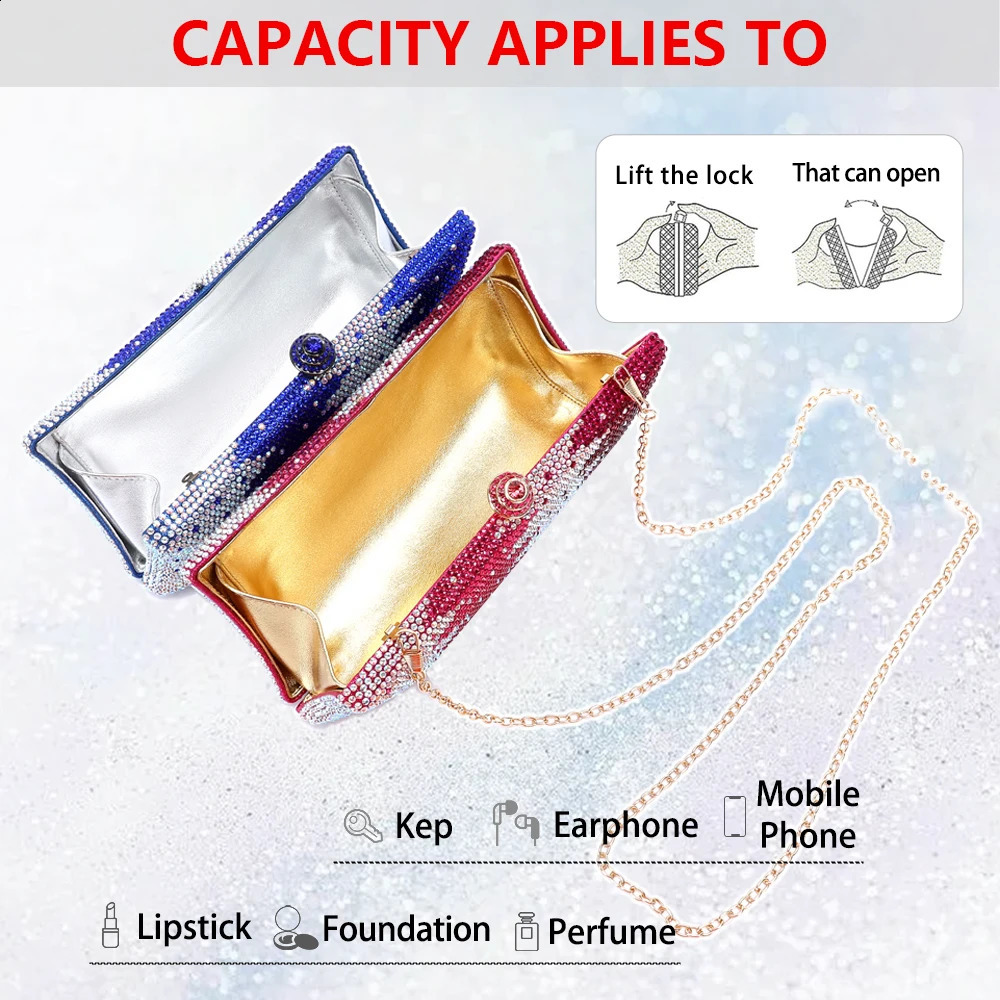 345000 Latest high quality handmade wallet crystal diamond lady clutch bag wedding party christmas valentine gift dinner 240813