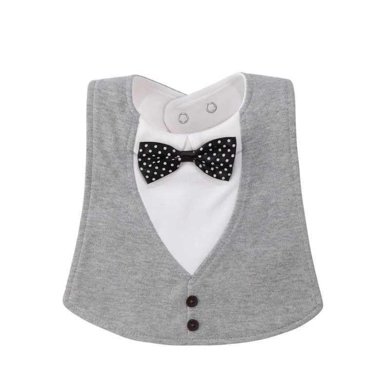 Bibs Burp Cloths Pure Cotton Baby Bibs Infant Boy Gentleman Bib With Bow Tie Toddler Fashion Burp Cloths Feeding Bibs Boys Saliva TowelL4812