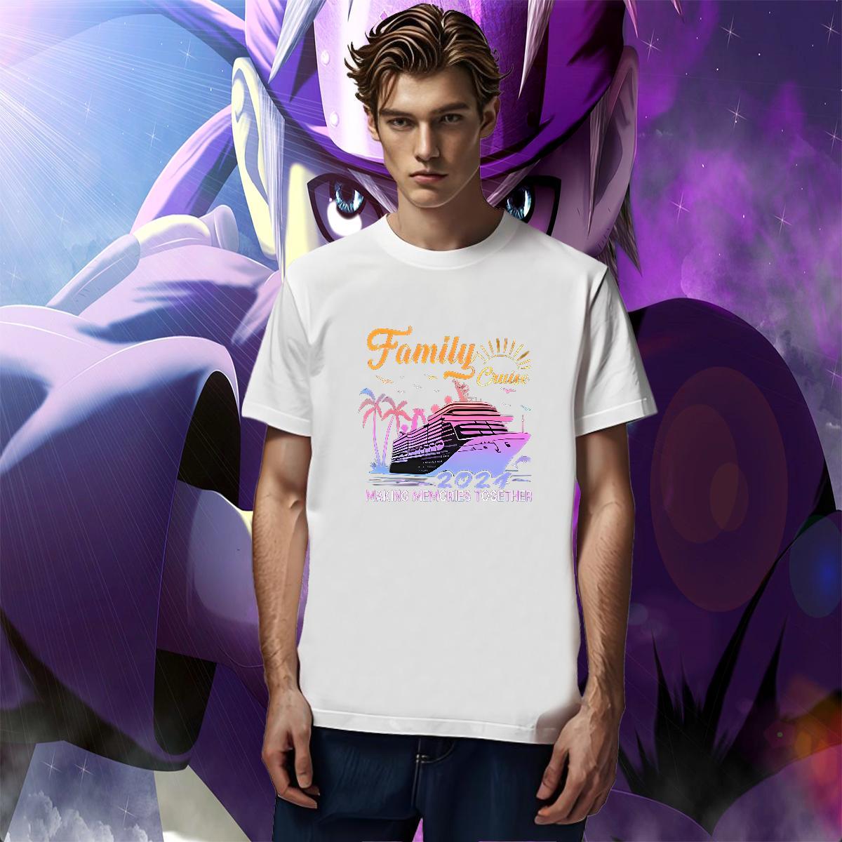 Comfortable boat Men T Shirts Anime Printing Street Men Tshirts 230g 100% Cotton New Arrival O Neck Short Sleeves Floral Print Wear