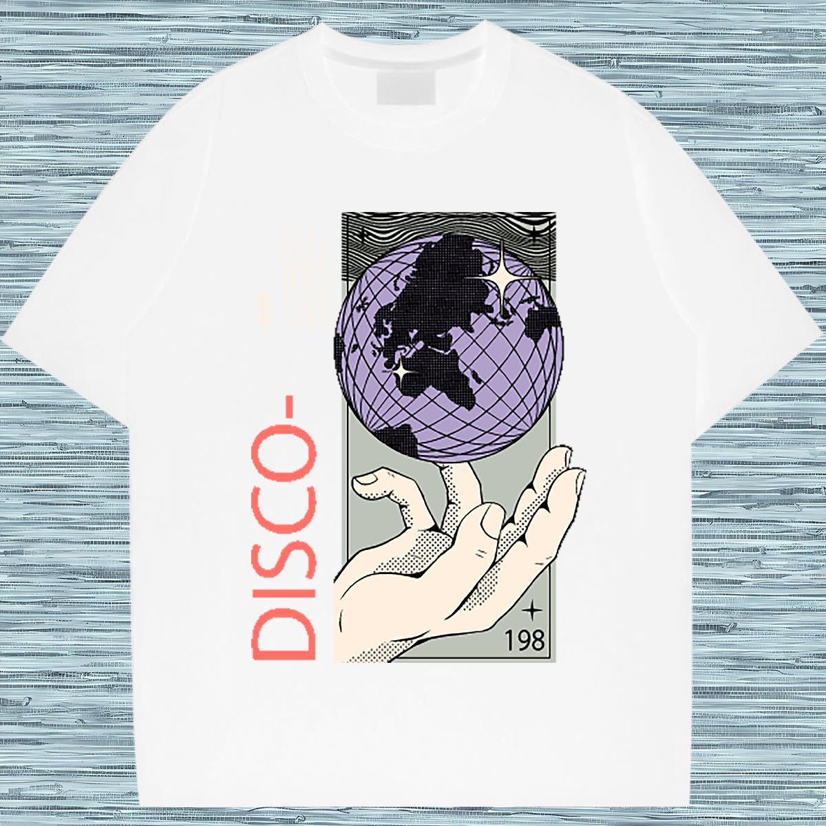 T Shirts Men 100% Cotton 230g hands Hip Hop Street Round Neck Short Sleeve Custom Big Size Couples T Shirts Fashion New Unisex Tshirts