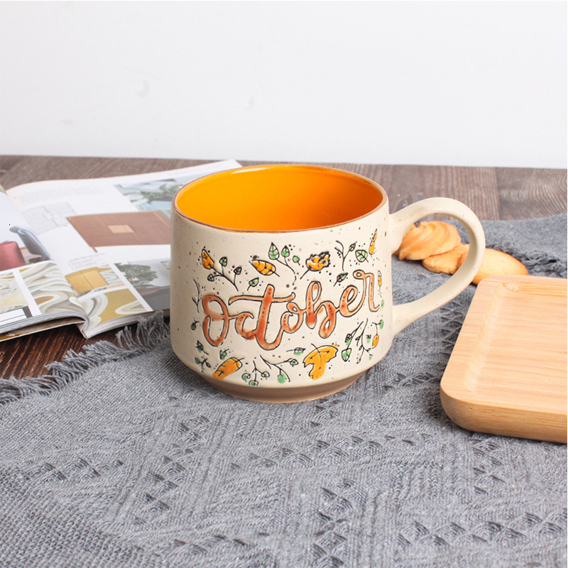 New Pumpkin Ceramic with Small Heat Transfer Mug Personalized Printed Pattern Welfare Gift Cup