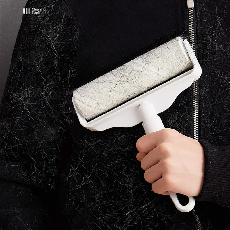 Dust Hair Roller Stick Retractable Dog Pet Clothes Carpet Cleaning Sticking Paper Sticky Tearable Duster Remover Lints Catcher 240812