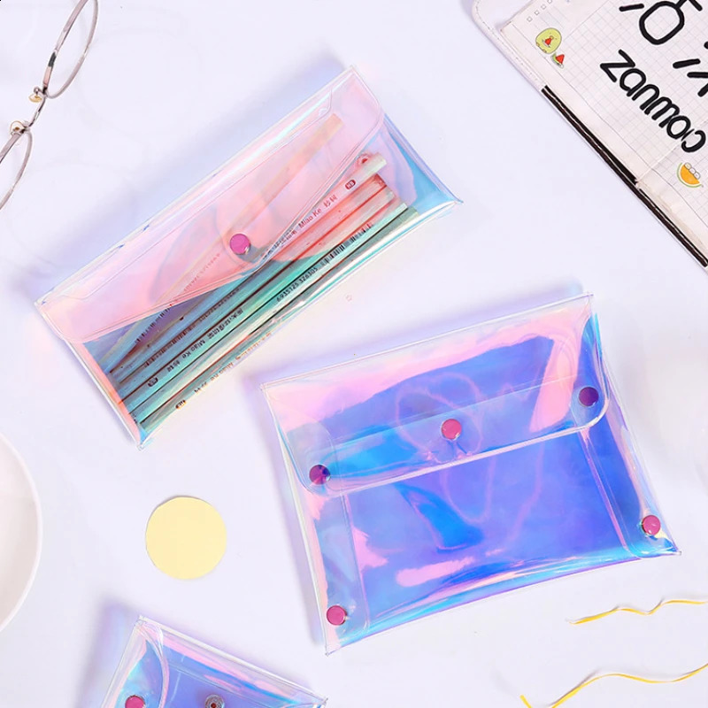 PVC Transparent Cosmetic Bag Women Makeup Storage Clear Organizer Wash Travel Portable Toiletry Multifunction Purse Pouch 240812