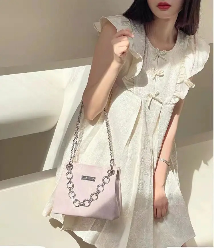 JIAERDI Square Mini Tote Bag Women High Street Summer Handle Chain Casual Crossbody Bags Female Vintage Y2k Messenger Bag 240813