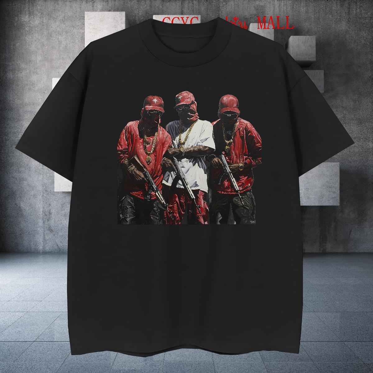 High Quality character T shirt Street Wear Couples T Shirts 230g 100% Cotton 2024 New O-Neck Short Sleeve Skull Tshirts
