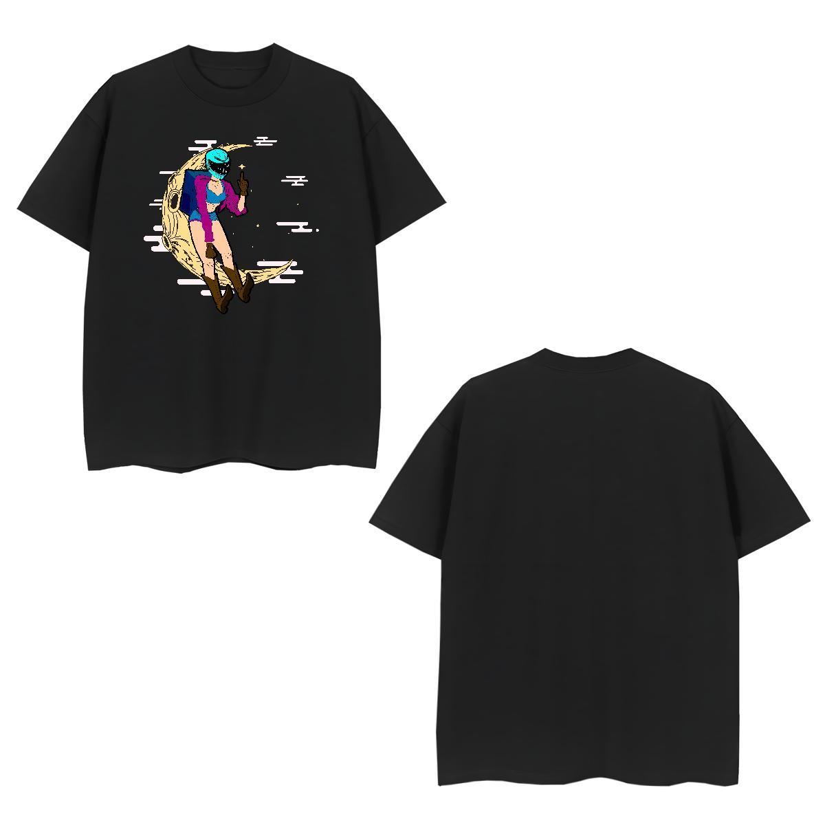 T Shirts Men 230g Pure Cotton planet Beach Breathable Short Sleeve Customized Tshirt for Man Woman New Designer Cool Design Clothes