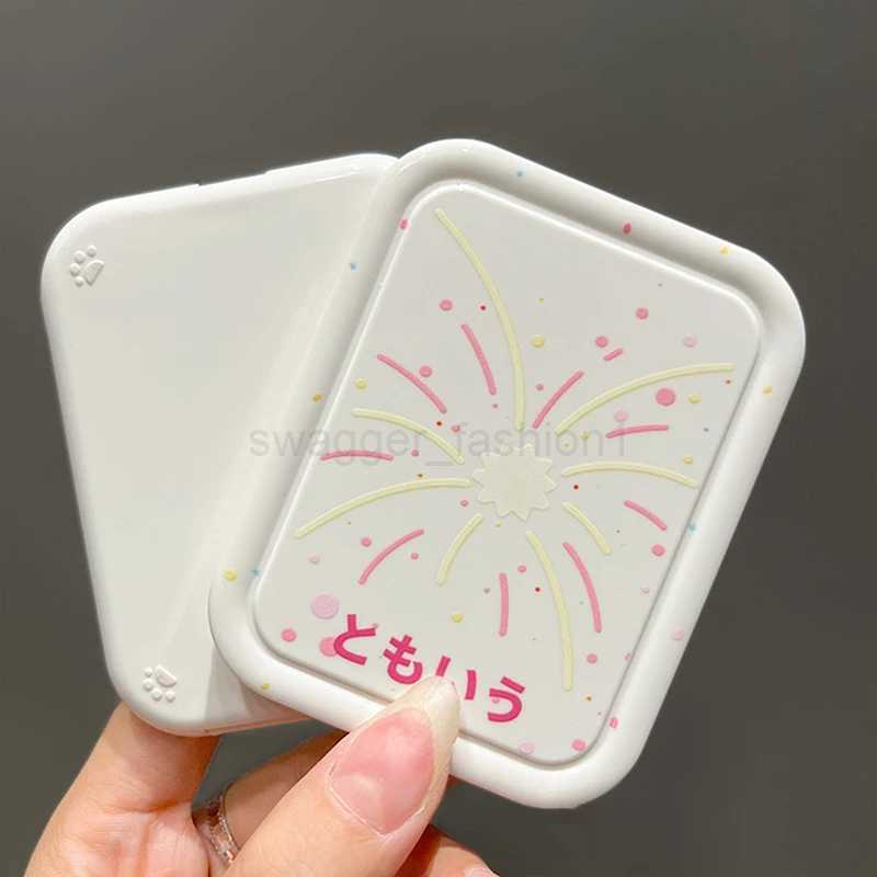 Fireworks Portable Folding Makeup Mirror Portable Pocket Mirror Women Rectangle Cosmetic Make Up Mirror For Tools VanityXJ240813