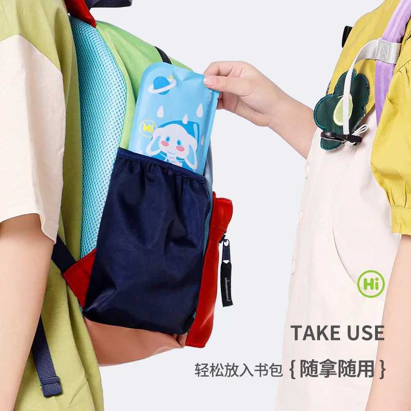 5PCS Childrens Portable Raincoat Travel Outdoor Rainwear Waterproof Boys Girls Disposable Camping Rain Cover Travel Supplies Y240810