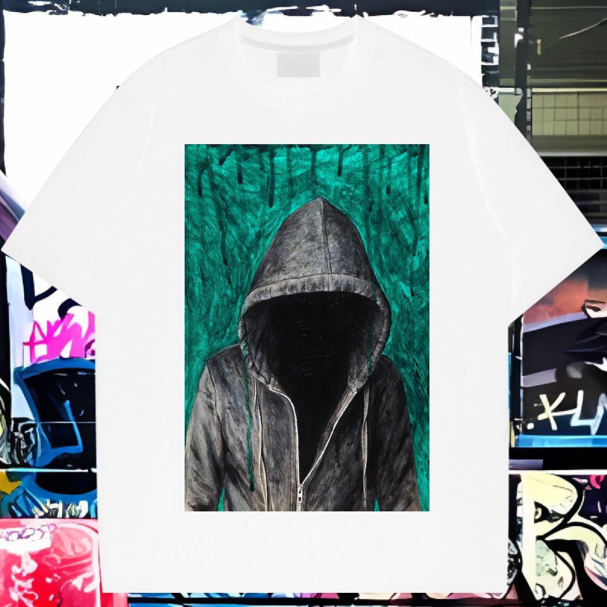 T-Shirts for Men 230g 100% Cotton portrait Daily Wear Crew Neck Breathable Custom Cartoon Tshirt for Man Woman Fashion Soft Clothings