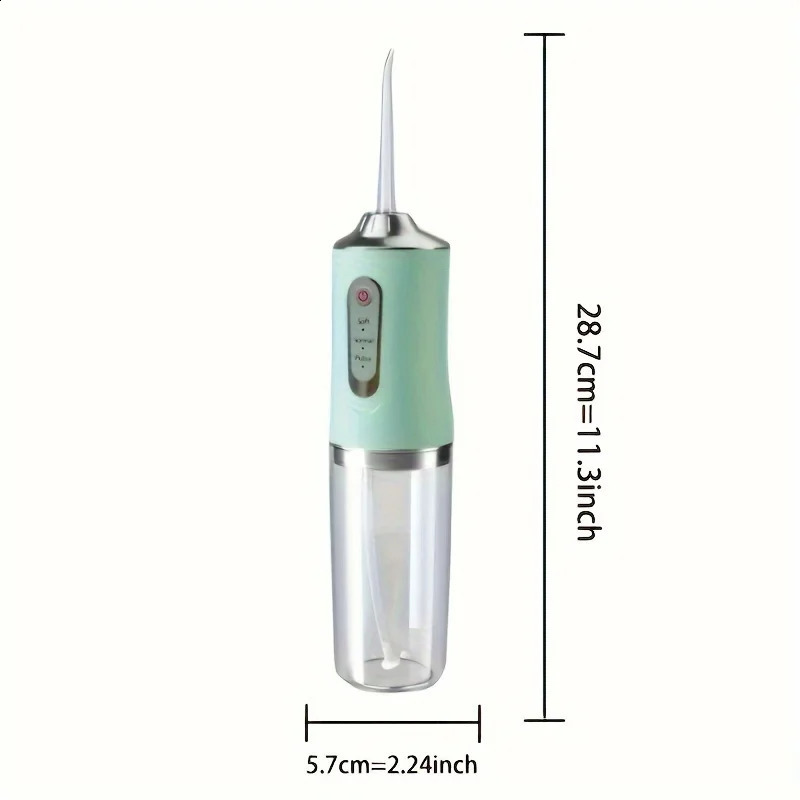 1PC Portable Dental Water Flosser Oral Irrigator USB Rechargeable Water Floss Jet Tooth Pick 4 Tips 220ml Mouth washing machine 240810