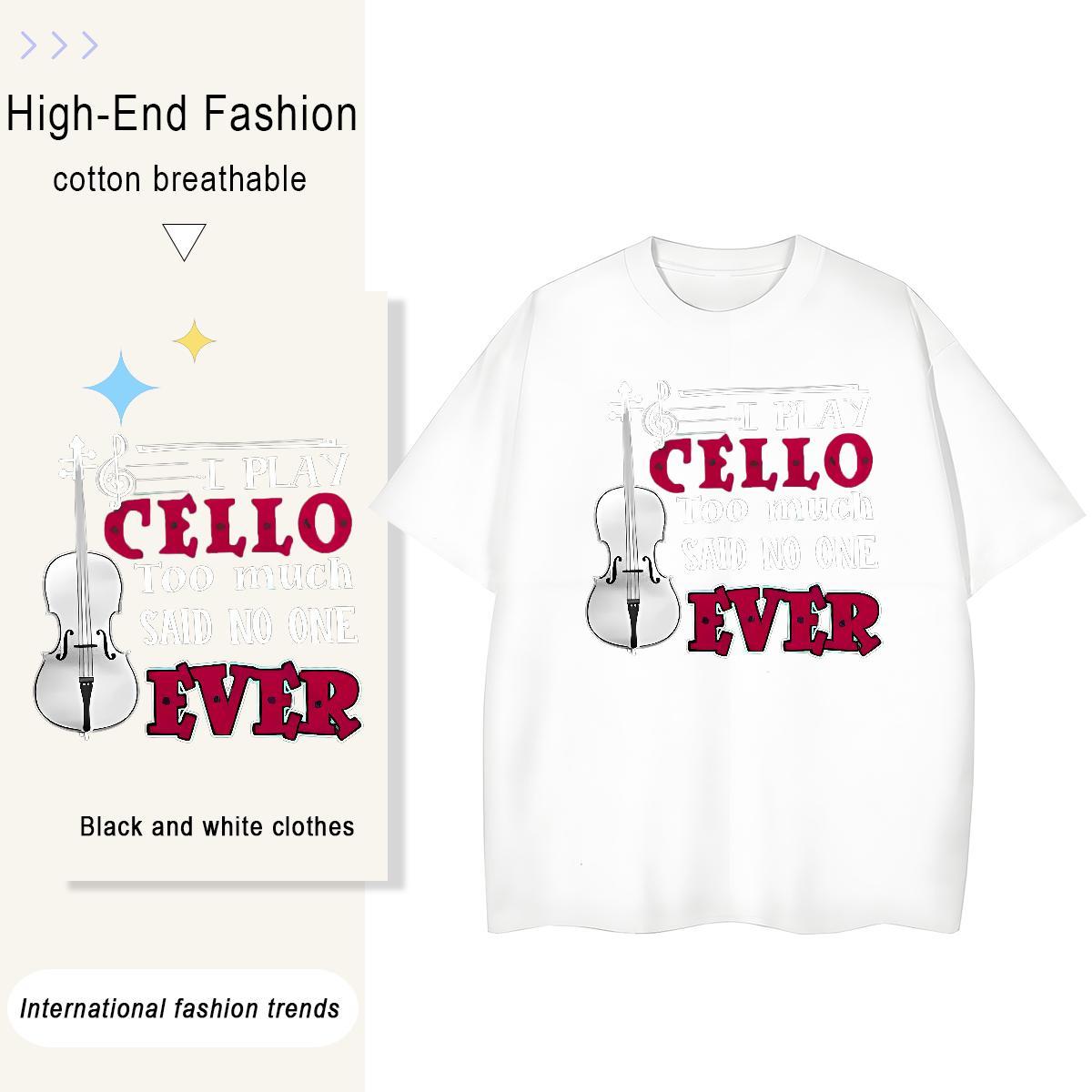 Designer Men Tshirts Beach 230g Pure Cotton Customized Crew Neck Breathable guitar Man T Shirts 2024 Summer Tops