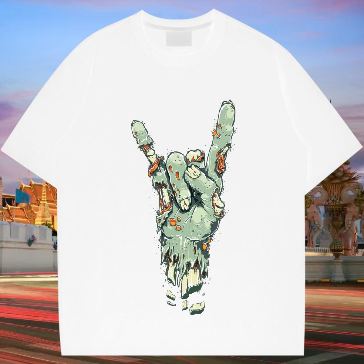 T-Shirts 100% Cotton 230g hands Spring Summer Pure Cotton Customized Print Men Tops Tees New Arrival Brand Tshirts