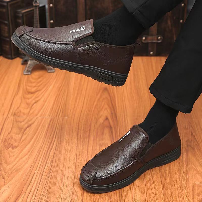 Ddmysports Summer Style Breathable Soft Durable Versatile Casual Leather Shoes For Men Can Add Velvet Outdoor