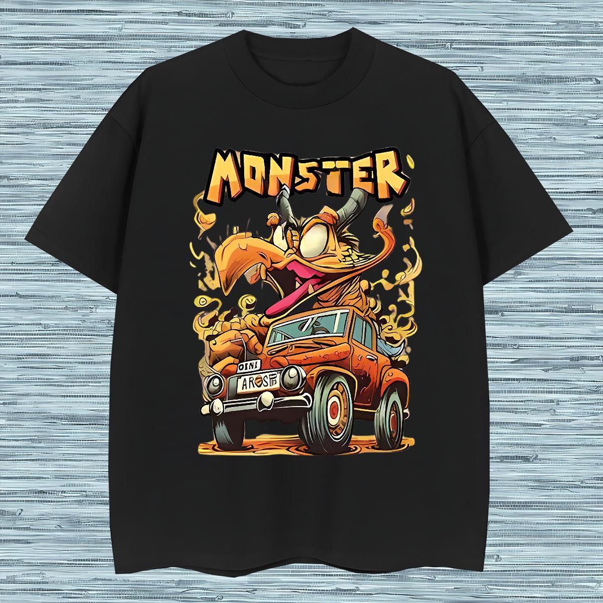 Loose Fit car T Shirt For Man Spring Summer Men Tees 230g Pure Cotton Classic Casual Breathable Short Sleeve Customized Print Tees Shirts