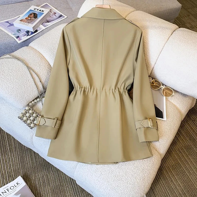Fashion Casual Windbreaker Korean Version of The Long Windbreaker Top Ladies Coats and Jackets Women Trench Coat for Women 240813