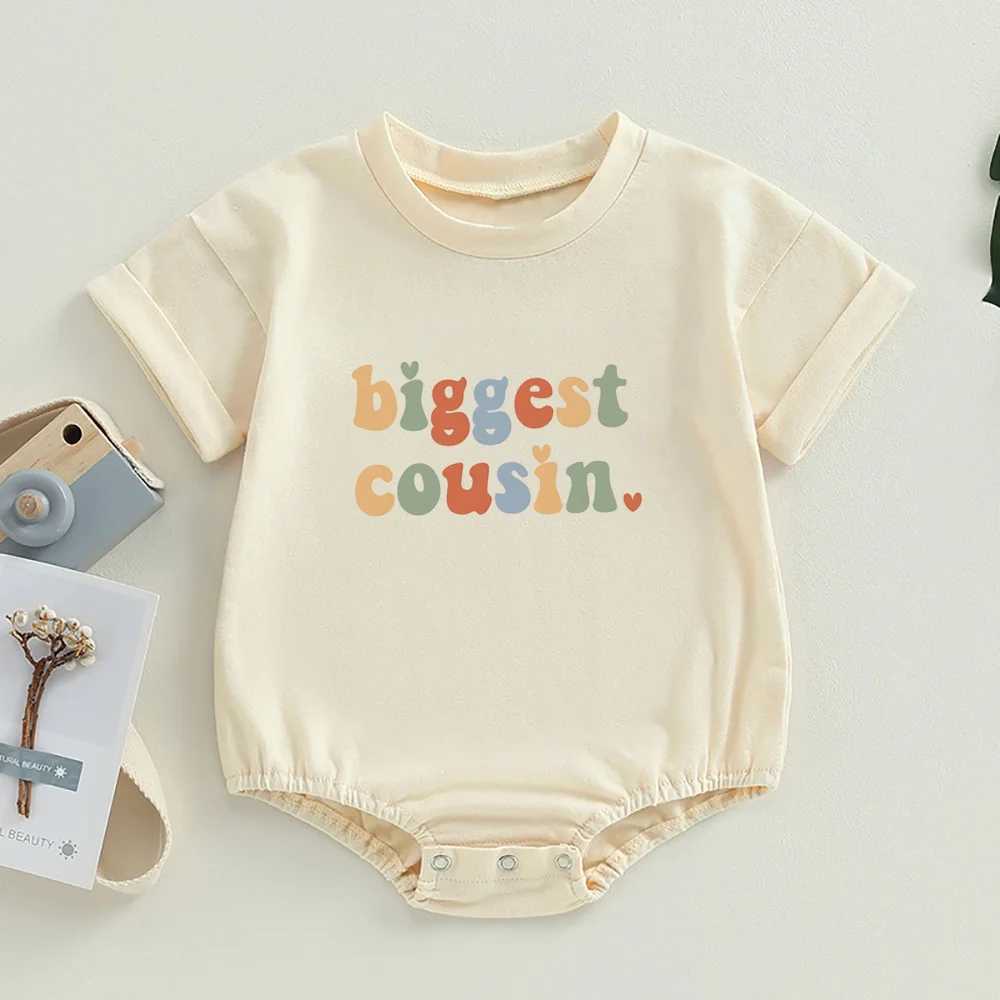 Retro Cousin Theater Childrens Extra Large T-shirt jumpsuit Size Cousin Baby Bubble jumpsuit Cute Baby Set W240812
