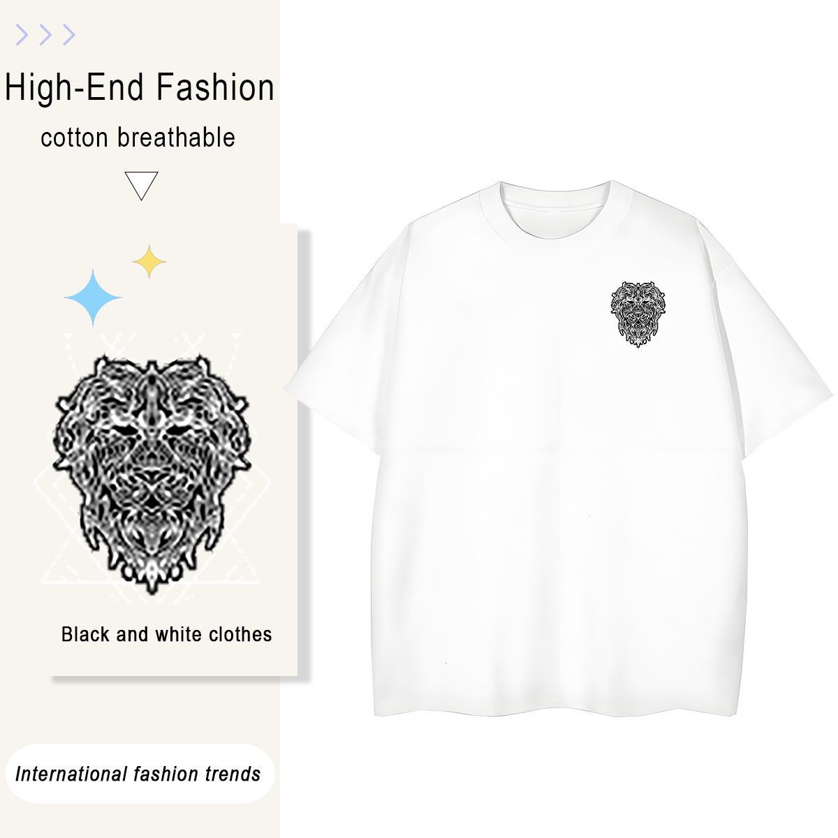 T Shirt For Man 230g Pure Cotton creature Street Crew Neck Breathable Custom Cartoon Tshirt for Man Woman Factory Direct Cool Tees Shirts