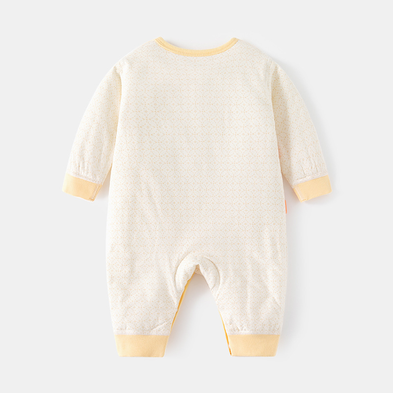Baby cotton jumpsuit Thin cotton boneless clothing autumn and winter pure cotton newborn butterfly suit baby crawling suit