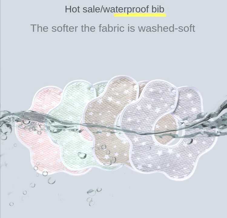 Bibs Burp Cloths New Baby Saliva Towel Waterproof Octagonal Saliva Towel Baby Products 360 Snap Button Petals Newborn Bib Baby ProductsL4812