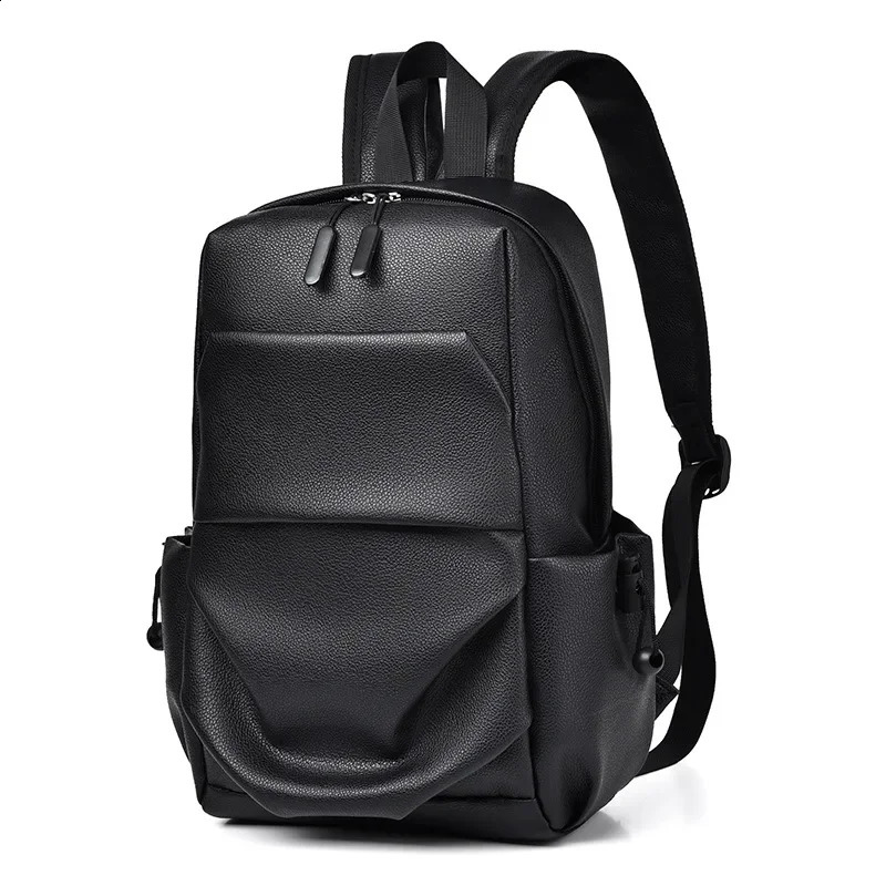Waterproof Mens Pu Leather Backpack Used for Commuting and Traveling School Backpacks Mochila Hombre Mini Bolsa 240813
