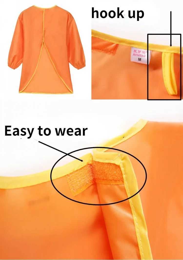 Bibs Burp Cloths Kids Waterproof Long Sleeve Apron Children Painting Drawing Art Aprons Smock Bib Learning Education Interesting Painting ApronL4812