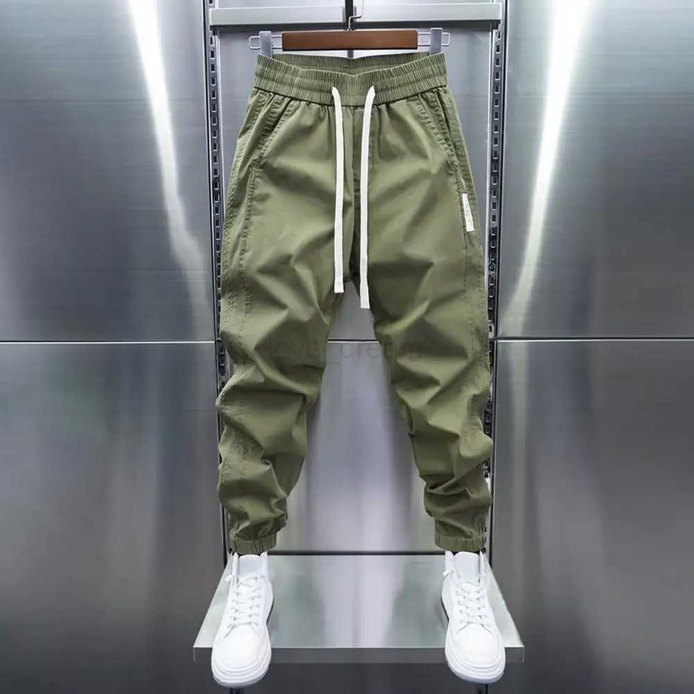 Drawstring Men Sports Pants Casual Pockets Thin Jogging Pants Men Fitness Joggers Running Pants Loose Sweatpants SportswearXJ240813