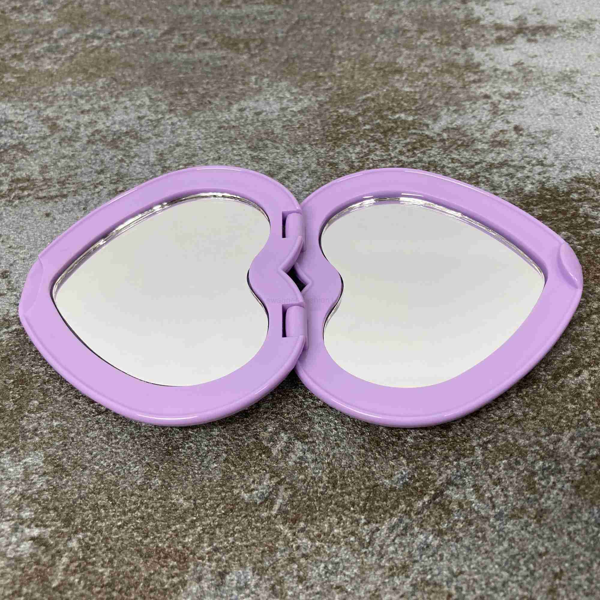 Heart Shape 1X/2X Hand Mirror High Quality Mini Makeup Mirror Popular Heart MirrorXJ240813