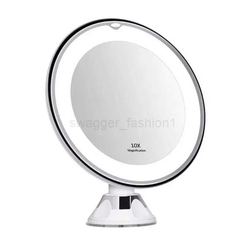 Flexible Makeup Mirror 10X Magnifying Mirrors LED Lighted Touch Screen Vanity Mirror Portable Dressing Table Cosmetic MirrorsXJ240813