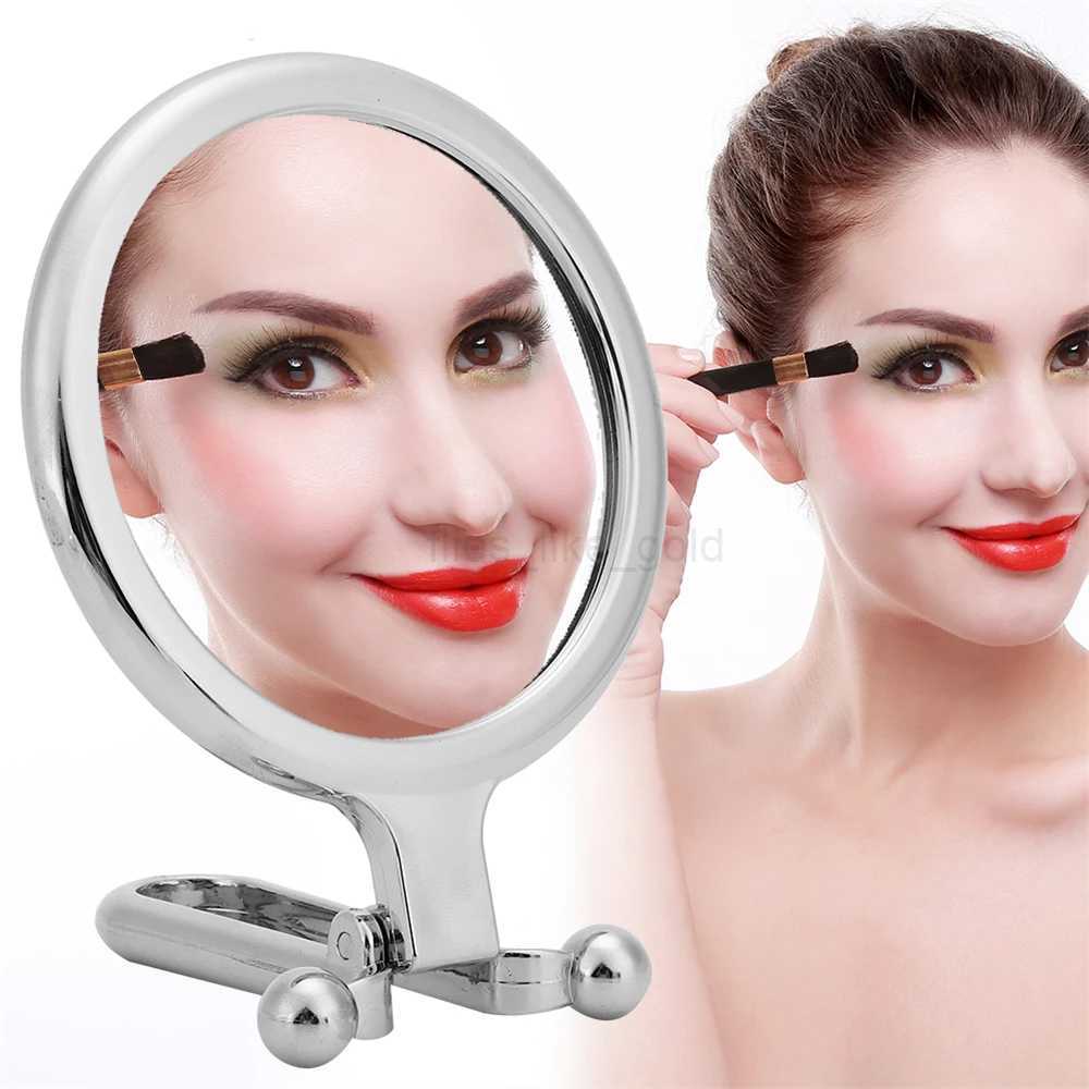1 handheld magnifying makeup mirror foldable on both sides magnifying makeup mirror new makeup mirror for home desktop beauty W240813