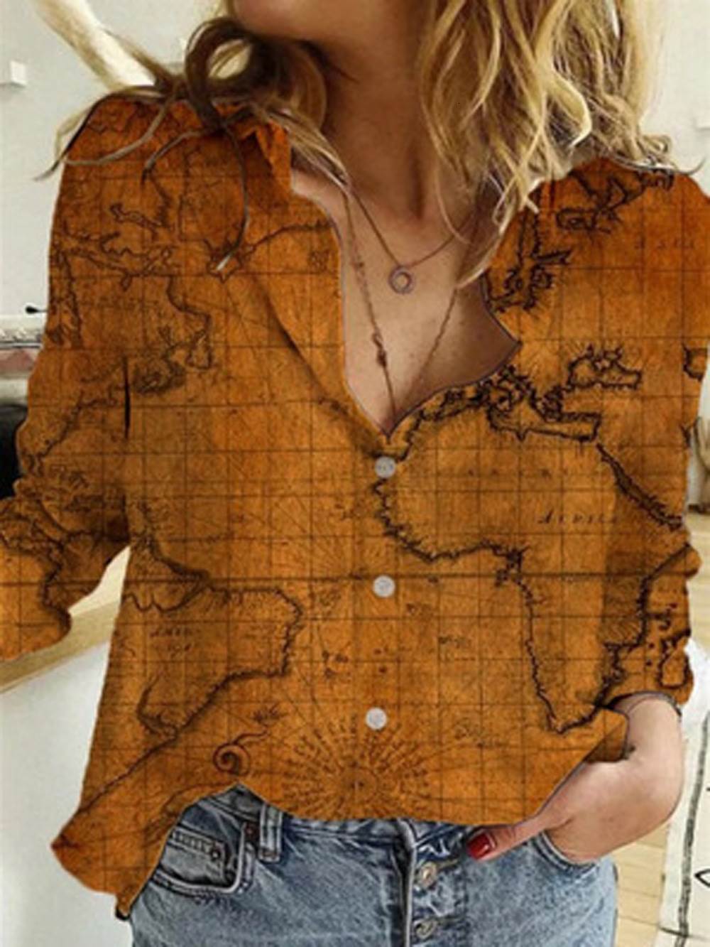 Autumn lady shirts Office women Blouses Shirt tops Cross