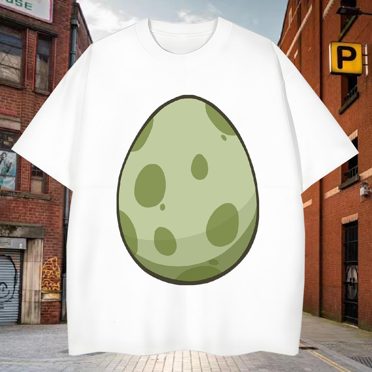 Unisex Men T Shirts dinosaur egg Short Sleeve O-Neck Casual Cartoon Printing L-4XL 230g Pure Cotton Tshirt for Man Woman New Arrival Polos