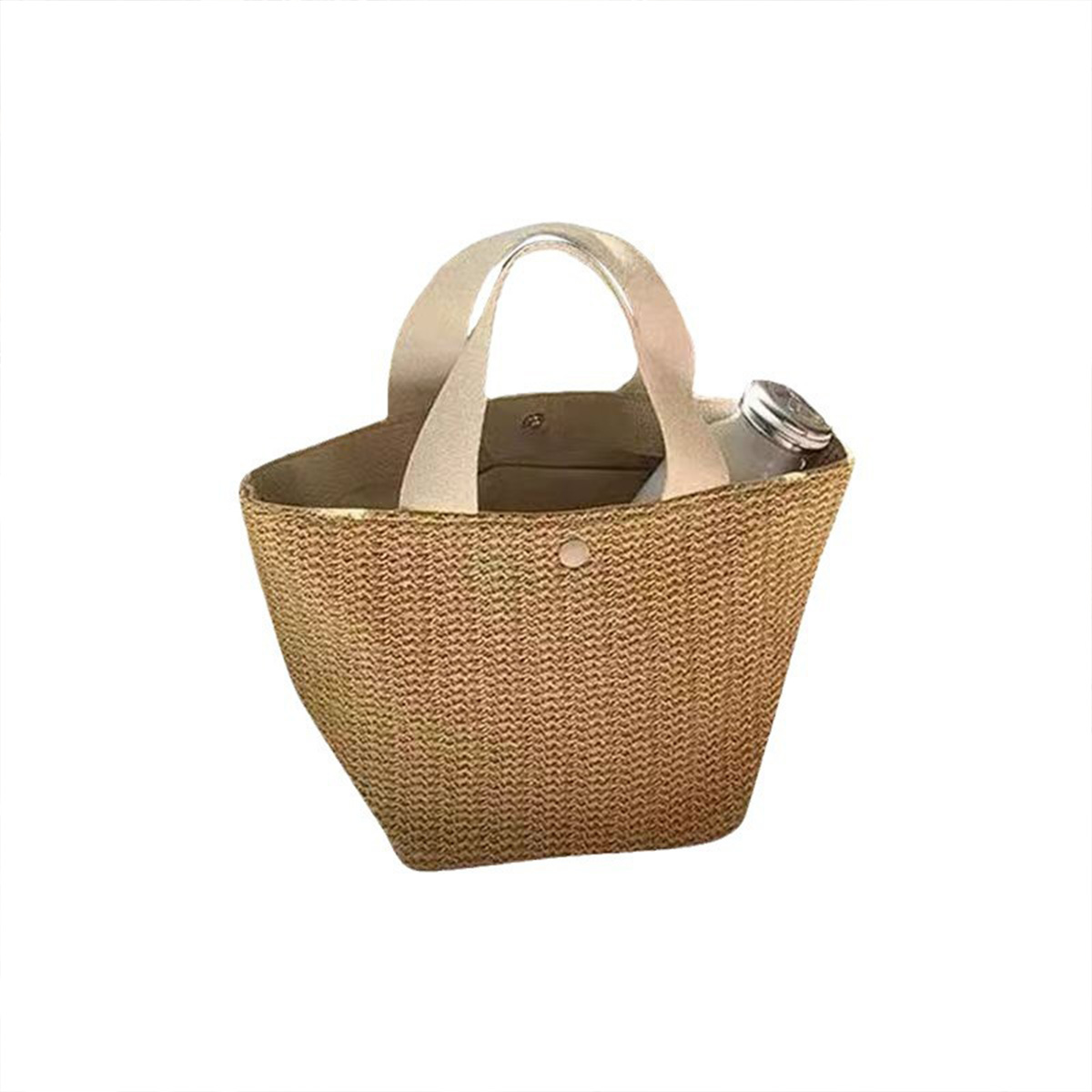 The tote bag new rural style woven bag retro casual hand-held grass woven bag summer beach vacation women's bag