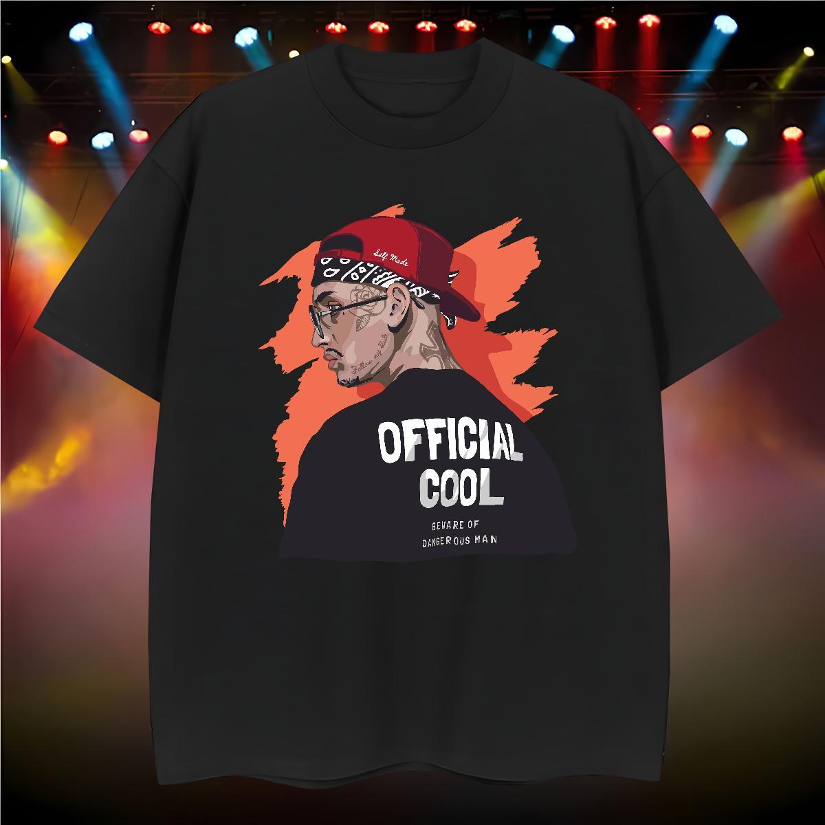 Mens T Shirts 230g 100% Cotton portrait Street Casual Pure Cotton Custom Cartoon Men Tshirts Wholesale Brand Clothings