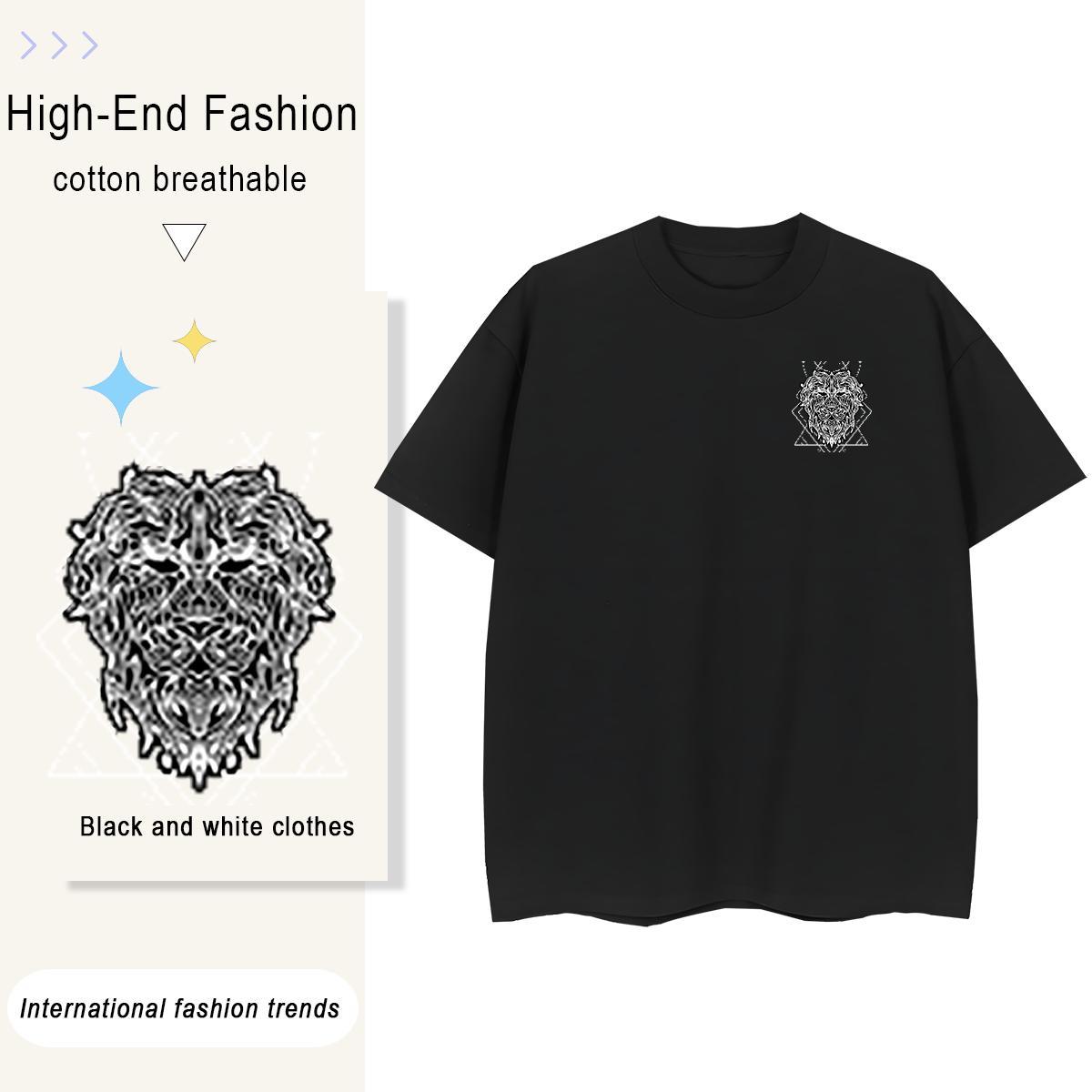 T Shirt For Man 230g Pure Cotton creature Street Crew Neck Breathable Custom Cartoon Tshirt for Man Woman Factory Direct Cool Tees Shirts