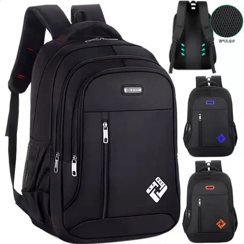 Mens Backpack Multi functional Business Laptop USB Charging Waterproof Movie Leisure Bag 240813